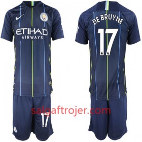 Manchester City Fodboldtrøjer De Bruyne 17 Børn Udebanesæt 2018/19 Kort ærmer